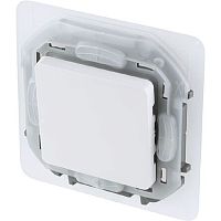 Переключатель без рамки Legrand Inspiria 1-кл. проходной IP44 белый картинка